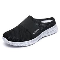 Women's Slippers Bag Head Lazy Half Drag Breathable Comfortable Mesh Shoe Cross-border Indoor Home Casual Shoes 36