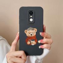 Case For Redmi Note 10S 7S 10 K80 7 8 9 9T 10T 9S Pro Max Plus Back Cover Fashion Little Bear Pattern Soft Silicone Shockproof Housing For Redmi Shell Redmi Note 5 black
