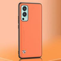 Prabangus odinis telefono dėklas, skirtas OnePlus Nord 2 5G Nord2 galinis dangtelis Matinis silikoninis pilnas apsauginis dėklas, skirtas One Plus Nord 2 Coque For OnePlus Nord 2 oranžinė