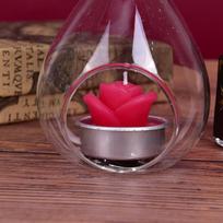 Angel Glass Tea Light žvakių laikiklis Namų vakarėlio dekoravimui Žvakidžių laikikliai red