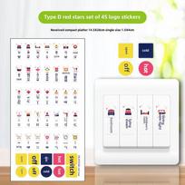 Luminous Decorative Switch Panel Stickers - Self-Adhesive, Wear-Resistant Socket Labels