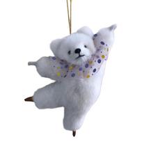 Creative Ballet Bear Plush Pendant Bedside Hanging Pendant Stylish Bag Charm Pliush Texture Suitable for Any Occasion 1 gray