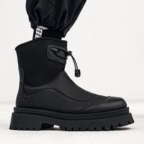 Vyriški vandeniui atsparūs neslidūs aukštakulniai odiniai žieminiai batai Size 44 juoda