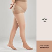 Plus Size Ultra-Thin Flesh-Colored Stockings for Women - Anti-Hook, No Crotch Drop, Ideal for Summer and Spring. L (80-120 lbs) juoda