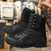 Aukštos kokybės vyriški firminiai odiniai aukštakulniai batai Kvėpuojantys dykumos koviniai vyriški batai Lauko batai Neslystantys žygio ankle boots 39 gray
