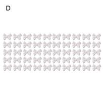 Yousheng 50Pcs/Set Nail Ornament Engraved 3D Effect Mini Bowknot Nail Art Decoration Fingernail Accessories for Female D