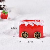 Kalėdų Elnias Sniego Senis Rogės Elnias Automobilis Sniego Peizažas Miniatiūrinis Ornamentas PASIDARYK PATS Miniatiūrinis Sodas Bonsai Rankdarbiai Dekoracija Carriage red