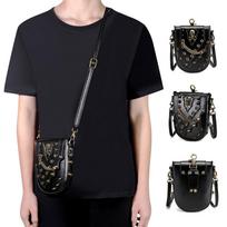 Steampunk Women's Single-shoulder Bag, Heavy Industry Retro Dumpling Bag, Women's Versatile Underarm Loose Change Mobile Phone Bag