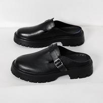 Patent Leather Brands Designer Mens Casual Business Italian Plus Size 45 Men Half Shoes Drop Ship Mules Man Black Slides Slipper 38 juoda