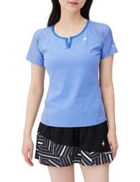 Coq Short Sleeve Game Tennis Aile forme Sweat Quick UV Protection JTA Officially Official Match BL [Le Sportif] Shirt, T-Shirt, Absorbent, Drying, gray
