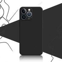 Prabangūs dėklai iPhone 12 13 Pro Max mini 360 kraštų apsauga Kvadratinis skysto silikono mobiliojo telefono skydas Korpusas iPhone 12 juoda