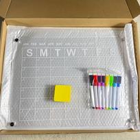 Refrigerator Magnetic Acrylic Calendar: Effortlessly Keep Track of Schedules & Leave Messages at Home Pack of 1 white