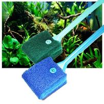 40 cm akvariumo šepetys su ilga rankena ir dvigubu ašmeniu, patogus dumblių valymo šepetys, akvariumo priedai atsitiktinių spalvų 1pc-color random blue