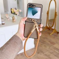 PU Odos Riešo Dirželio Telefono Dėklas Samsung Galaxy Z Flip 6 5 4 3 5G Apsauga nuo Lankstų Smūgiams Atsparus Viršelis For Samsung Galaxy Z Flip 3