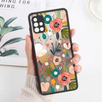 Matte Flower Case For Samsung A05 Funda Galaxy A55 5G A54 A53 A52 A35 A34 A33 A14 A13 A12 A22 A23 A32 A51 A72 A73 M31 Hard Cover A52 4G 5G A52S 5G beige