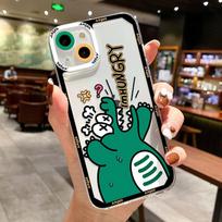 Dinosaur Soft Phone Case For Iphone 14 11 12 13 Pro Max XR X Xs 7 8 Plus SE 13 Mini 14promax 13promax Len Protection Cover Funda For Iphone 13 white