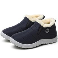 Women Boots Women's Winter Boots For Snow Botas Mujer Slip On Ankle Boots With Fur Winter Shoes Women Keep Warm Short Boot Black 35 mėlyna