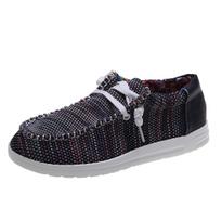 2024 New Women Shoes Sneakers Knitted Mesh Dude Flats Large Size Ladies Slip on Mujer Zapatill Casual Summer Female Mocassins 35 raudona