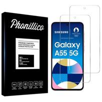 Tempered Glass for Samsung Galaxy A55 5G [2 Pack] Phonillico® Screen Protector Glass Film skaidri