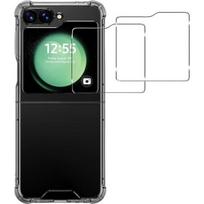 Shockproof Case for Samsung Galaxy Z FLIP 6 and 2 Tempered Glass Screen Protector Phonillico® skaidri