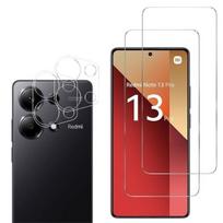 Tempered Glass for Xiaomi Redmi Note 13 Pro 4G and Camera Protection [Pack 2] Phonillico® Protective Glass Film skaidri