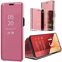 Case for Xiaomi Redmi Note 13 Pro 4G (not for 5G), Rose, Smart Flip Cover, Effet Chromé Miroir avec Fonction de Support