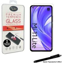 Protection film - Toproduits® - Xiaomi Mi 11 Lite 4G-5G - Tempered glass - 2 pack - Scratch-resistant