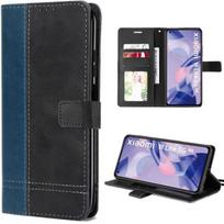 Case for Xiaomi Mi 11 Lite Leather Effect Scratchproof Shockproof - Two-tone Navy Blue