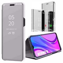 Rigid protective case for Redmi 9 - E.F.CONNECTION - Mirror Effect - Transparent window - Silver