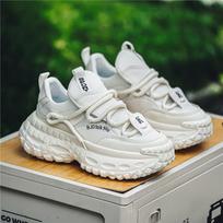 Chunky Sneakers Men Designer Tire Bottom Sport Shoes Fashion Casual Leather Mesh Breathable Height Increased Flat Platform Shoes 39