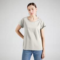 Women's Solid Color Round Neck Short Sleeved Lightweight Top L smėlis