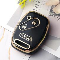 KEYYOU Remote Shell Holder For Honda Accord Civic CRV CR-V Pilot Insight Ridgeline TPU Key Case Cover Accessories 3 Buttons None juoda