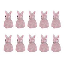 Ornamental Luminous Bunny Resin Craft Multi-use Ornament MIT rožinė