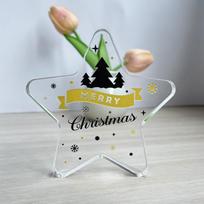 Pentagram Clear Acrylic Gift for Friends and Family Bedroom Desktop Beautification Ornaments SJ036/10*10*1