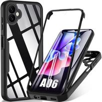Case for Samsung Galaxy A06, 360 Rigid Full Solid Reinforced Edge Protection - Black