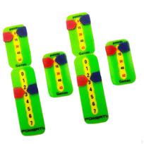 4 Pieces Tennis Racket Scorekeepers Mini Score Keepers Practical for Points Games Sets green