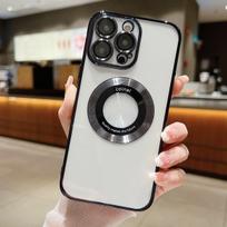 Magnifying Glass Plated Magnetic Lens Film Mobile Phone Case Suitable for IPhone16Plus Apple 15ProMax14/13 iPhone 11
