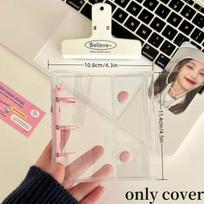 mini skaidrus PVC segtuvas po albumas kpop segtuvas Pocardų laikiklis mergaitė mielas idolo kortų kolekcionavimo albumas įrišimo mašina raštinės reikmenys