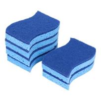 6/12Pcs Sponge Rags S-shaped Household Cleaning Rag Versatile Kitchen Bathroom Cooker 6pcs