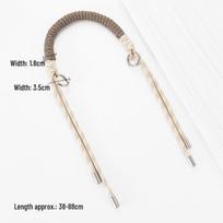 Evelyn Mini Rankinė Pintas Peties Dirželis Aksesuaras Green Handmade Braided Rope white