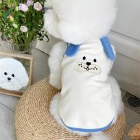 1,5-9 kg medvilninis prancūzų buldogo liemenės megztinis pižama šiltas minkštas žieminis katės šuniuko paltas naminių gyvūnėlių drabužiai katėms mažiems ir vidutiniams šunims S(1.5-2.5kg) balta