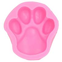 Silicone Mold Flexible Soft Reusable Cat Dog Paw Shape Decoration Mold Baking Tool for DIY Cake pink