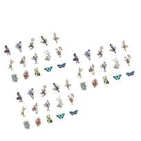 45 vnt. Gėlių Fėjų Lipdukai Senoviniai Fėjų Scrapbooking Lipdukai Dekoratyviniai Lipdukai Su Stipriais Klijais white