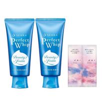 Senka SENKA Perfect Whip veido prausiklis 120g x 2 Premija Odos tekstūra Poros Purvas Putos Negyva oda Drėgmė Šiurkštumas Moterims Vyrams [Didmeninis pirkimas] + mėlyna