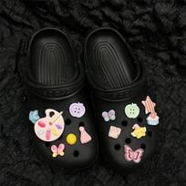 DIY Accessories for Cave Shoes, Pink Drawing Board, Mini Drawing Tools, Badminton, Shoe Buckles, Cartoon, Detachable Decorative Buckles
