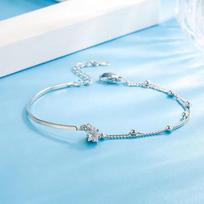 Pentagram bracelet girls light luxury niche double-layer bracelet high-end explosion Valentine's Day gift starry sky