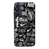 Dėklas Samsung galaxy A25 Nike oro logotipas Grafiti Juoda ir balta Maniacase balta