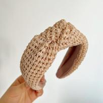 PROLY New Fashion Headband For Women Wide Side Knitted Hairband Autumn Winter Colorful Turban Center Knot Headwear