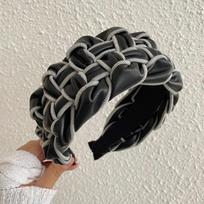 PROLY New Fashion Over Size Wide Side Hairband Handmade Braided Headband Vintage Turban Autumn Hair Accessories