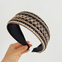 PROLY New Fashion Hair Accessories For Women Wide Side Vintage Bohemia Headwear Center Knot Turban Girls Headband Hairband